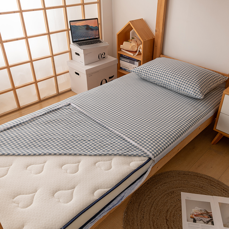 床单单件纯棉100全棉床褥子套学生宿舍单人90x200被单全包床垫套