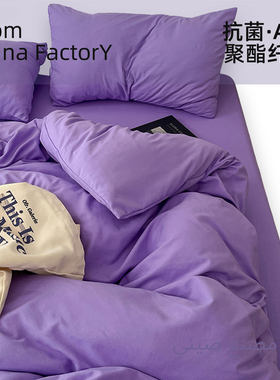 美式A类水洗棉抗菌防螨四件套3