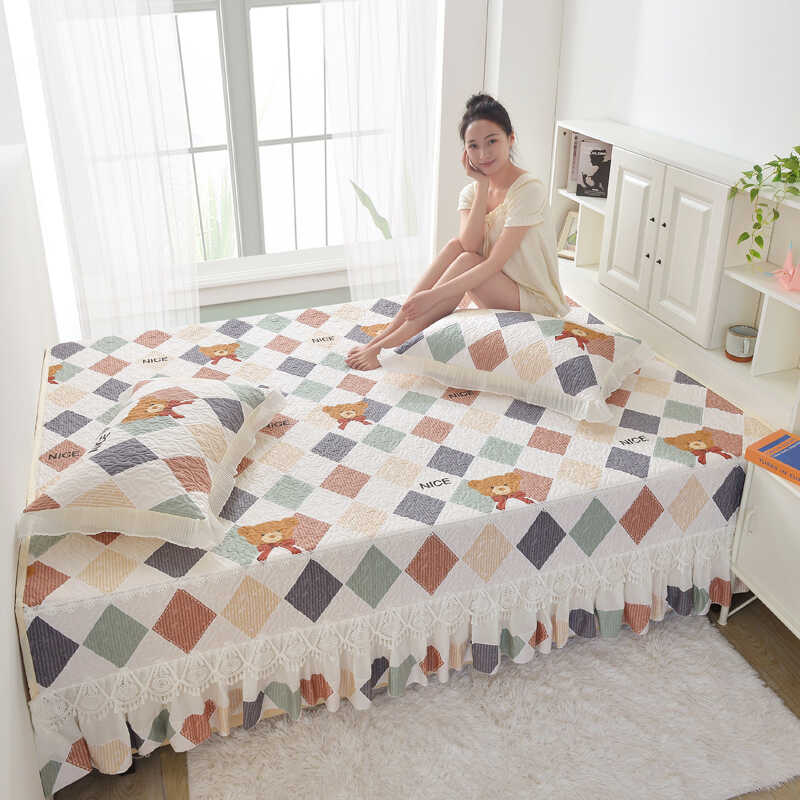 定制榻榻米床盖纯棉夹棉床单四季通用款绗缝防滑炕套罩农村火炕垫
