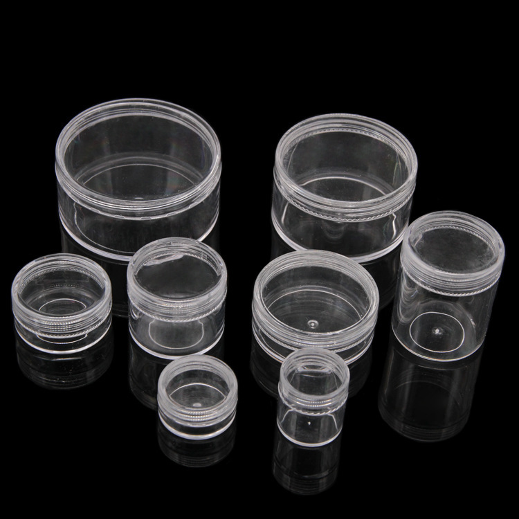 小塑料瓶带盖透明试用装面霜分装瓶迷你药膏盒子膏霜美甲瓶5g圆盒