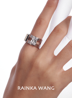 男女银镀金活口抢眼戒指原创设计