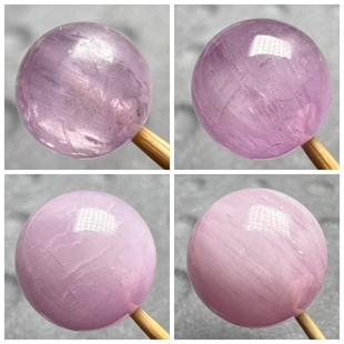 一物一图天然紫锂辉单珠12 18手链多宝配饰DIY散珠扁珠浅紫