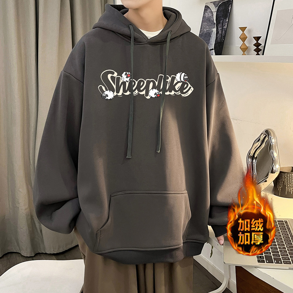加绒加厚重磅欧美式hiphop嘻哈潮牌印花连帽卫衣外套W576-P50,男装卫衣,电商A486