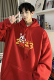 重磅华棉2023春装美式潮牌卡通宽松连帽卫衣外套W710-P50，男装卫衣，电商A486