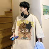 2023夏装新款潮牌字母印花宽松短袖t恤韩版ins半袖上衣T531-P25，男装T恤，电商A486