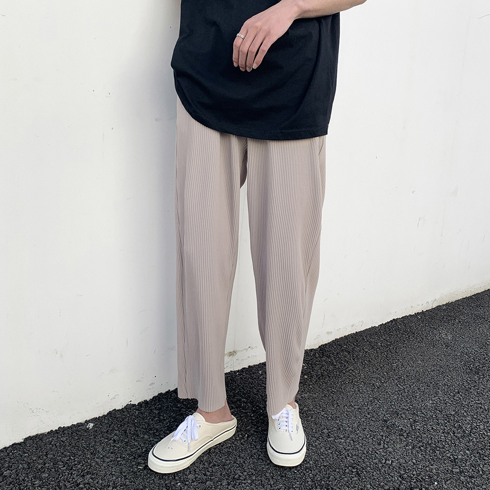 K06-P502023春夏季垂感舒适透气休闲裤宽松阔腿男士九分裤,男装休闲裤,电商A486