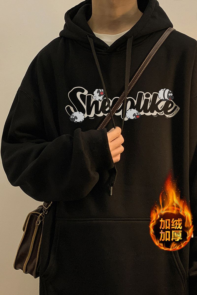加绒加厚重磅欧美式hiphop嘻哈潮牌印花连帽卫衣外套W576-P50,男装卫衣,电商A486