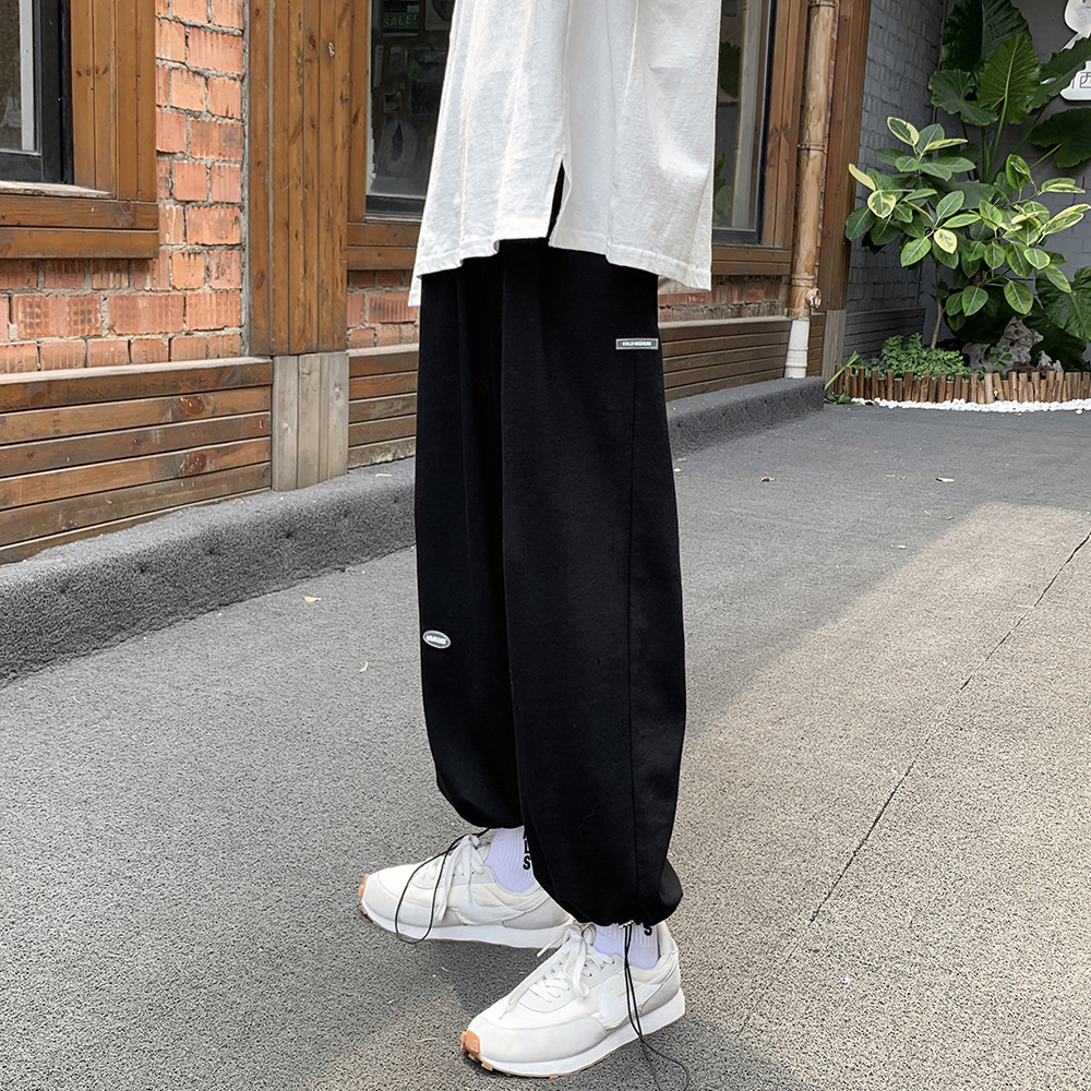 2024春季运动卫裤男休闲裤子韩版潮流直筒宽松束脚九分裤K58-P45,男装休闲裤,电商A486