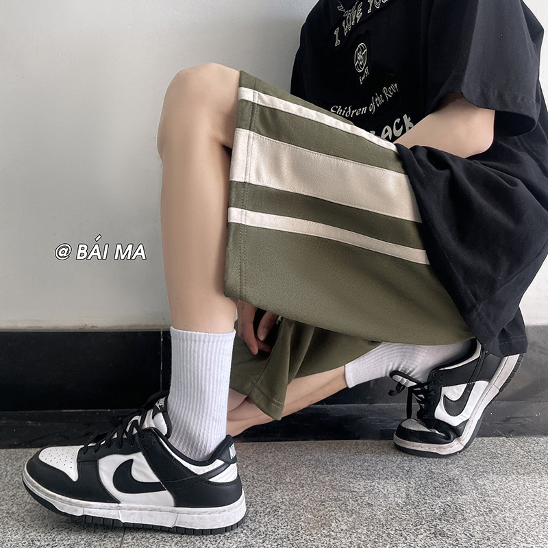 欧美式高街麂皮绒潮男中裤休闲短裤夏季潮流宽松五分裤K952-P40,男装休闲裤,电商A486