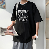 潮牌嘻哈印花宽松短袖t恤男2023夏装韩版ins半袖上衣体恤T210-P25，男装T恤，电商A486