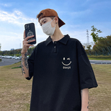 美式青春流行polo领短袖t恤男夏季印花宽松潮流翻领半袖PL05-P40，男装T恤，电商A486