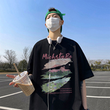 直播有280克精品220克重磅纯棉美式潮牌印花宽松短袖t恤T970P28，男装T恤，电商A486