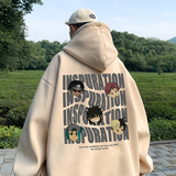 重磅华棉2023春装美式潮牌卡通宽松连帽卫衣外套D155-P50，男装卫衣，电商A486