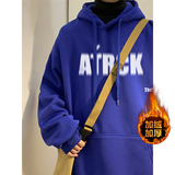 加绒加厚重磅欧美式hiphop嘻哈潮牌印花连帽卫衣外套W268-P50，男装卫衣，电商A486