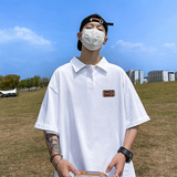 美式青春流行polo领短袖t恤男夏季印花宽松潮流翻领半袖PL06-P40，男装T恤，电商A486