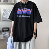 2023夏装新款重磅纯棉美式潮牌印花宽松短袖t恤半袖上衣T225-P25，男装T恤，电商A486