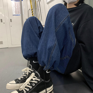 7色 2023春装潮流宽松水洗牛仔裤韩版老爹束脚九分裤男 K159-P40图片