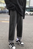 2023春季新款美式潮牌高街宽松直筒纯色休闲牛仔裤K150-P40，男装牛仔裤，电商A486