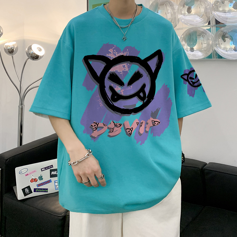 数据超好抖音重磅210克棉潮牌印花宽松短袖t恤T511-P25,男装T恤,电商A486