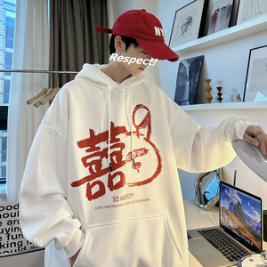 重磅华棉 2023春装美式潮牌卡通宽松连帽卫衣外套 W668-P50图片
