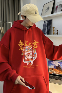 重磅华棉 2023春装美式潮牌卡通宽松连帽卫衣外套 W685-P50图片