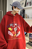 重磅华棉2023春装美式潮牌卡通宽松连帽卫衣外套W667-P50，男装卫衣，电商A486