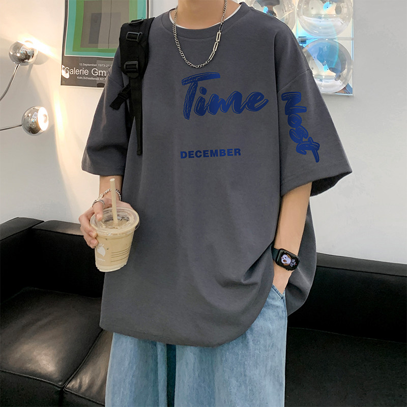 220克重磅美式潮牌宽松短袖t恤T950-P28直播供应280克高品质P35,男装T恤,电商A486