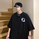 数据超好重磅纯棉2023夏装新款潮牌印花宽松短袖t恤T301-P25，男装T恤，电商A486