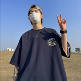 重磅纯棉直播有280克美式潮牌卡通印花宽松短袖t恤T602-P25，男装T恤，电商A486