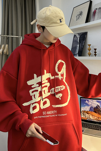 重磅华棉 2023春装美式潮牌卡通宽松连帽卫衣外套 W668-P50图片
