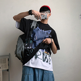 2023夏装美式潮牌嘻哈印花宽松短袖t恤学生半袖上衣Y807-P30，男装T恤，电商A486