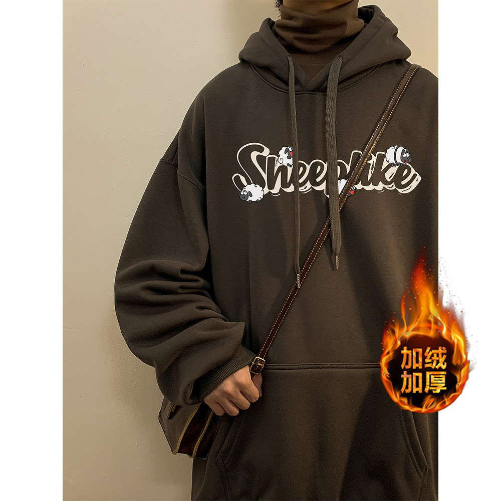 加绒加厚重磅欧美式hiphop嘻哈潮牌印花连帽卫衣外套W576-P50，男装卫衣，电商A486