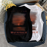 重磅纯棉2024夏装新款印花宽松无袖背心韩版潮牌t恤BX610-P20，男装背心/马甲，电商A486