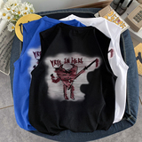 数据超好抖音品质印花宽松无袖背心韩版ins风潮牌t恤BX612-P20，男装背心/马甲，电商A486