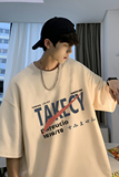 wassupcandy重磅短袖t恤男夏季美式潮牌oversize五分袖宽松上衣，男装T恤，电商A486