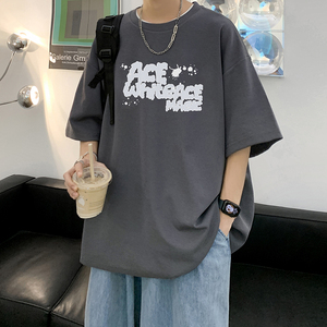 220克重磅美式潮牌宽松短袖t恤T905-P28  直播供应280克高品质P35图片