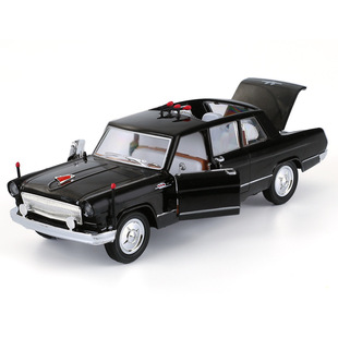 红旗检阅车合金汽车模型回力声光开门仿真阅兵车轿车儿童男孩玩具