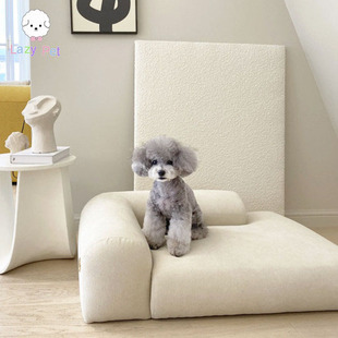 「Lazy 宠物猫狗居家裸色系L型沙发简约柔软舒适 Pet」韩国代购