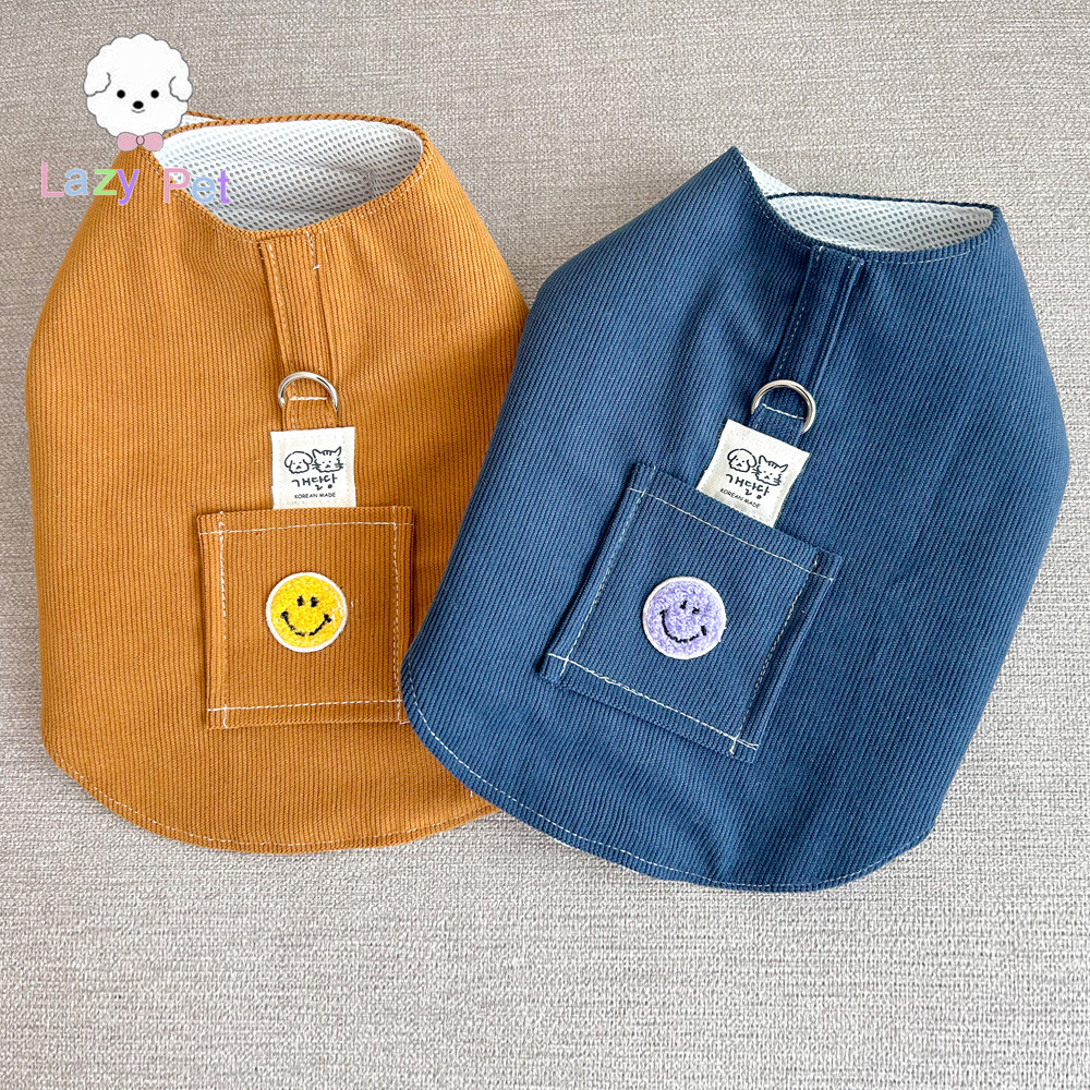 「Lazy Pet」韩国代购宠物猫狗温暖舒适透气灯芯绒微笑口袋胸背带,宠物/宠物食品及用品,狗宠物服装/雨衣,淘宝优惠券,粉丝福利购,淘宝优惠卷