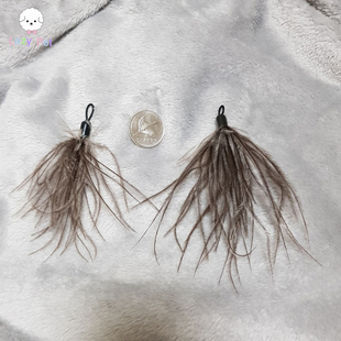 「Lazy 宠物猫咪天然鸵鸟毛蒲公英逗猫棒配饰玩具 Pet」韩国代购