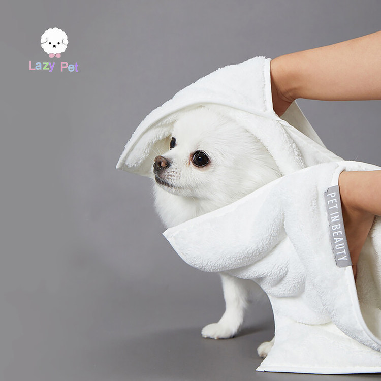 「Lazy Pet」韩国PET IN BEAUTY宠物猫狗双面超细纤维插兜浴巾