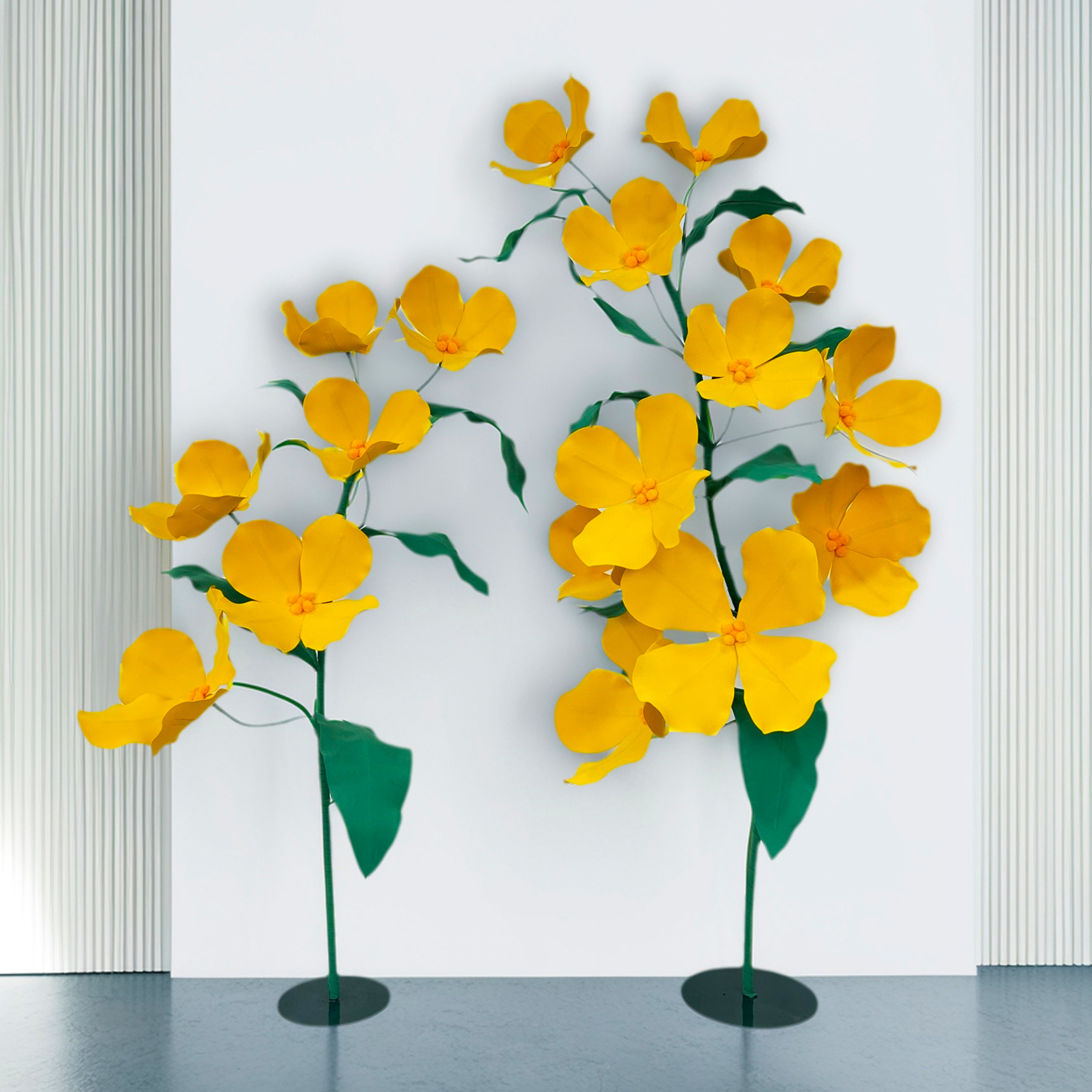 仿真桂花树假花商场打卡点布置