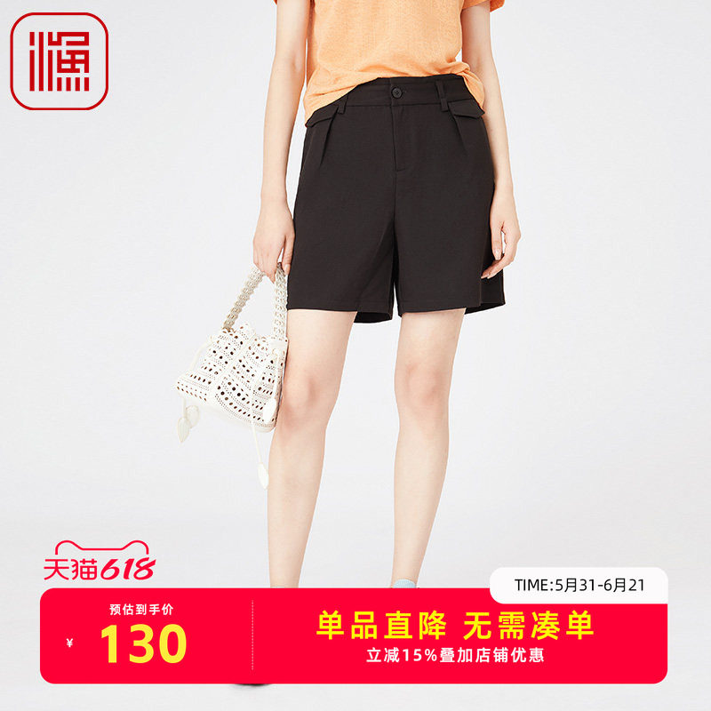 FISHING女装短裤女2024新款春夏弹力休闲裤宽松直筒裤子FGGA6411