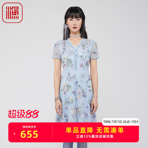 渔牌新款名媛高级感修身连衣裙