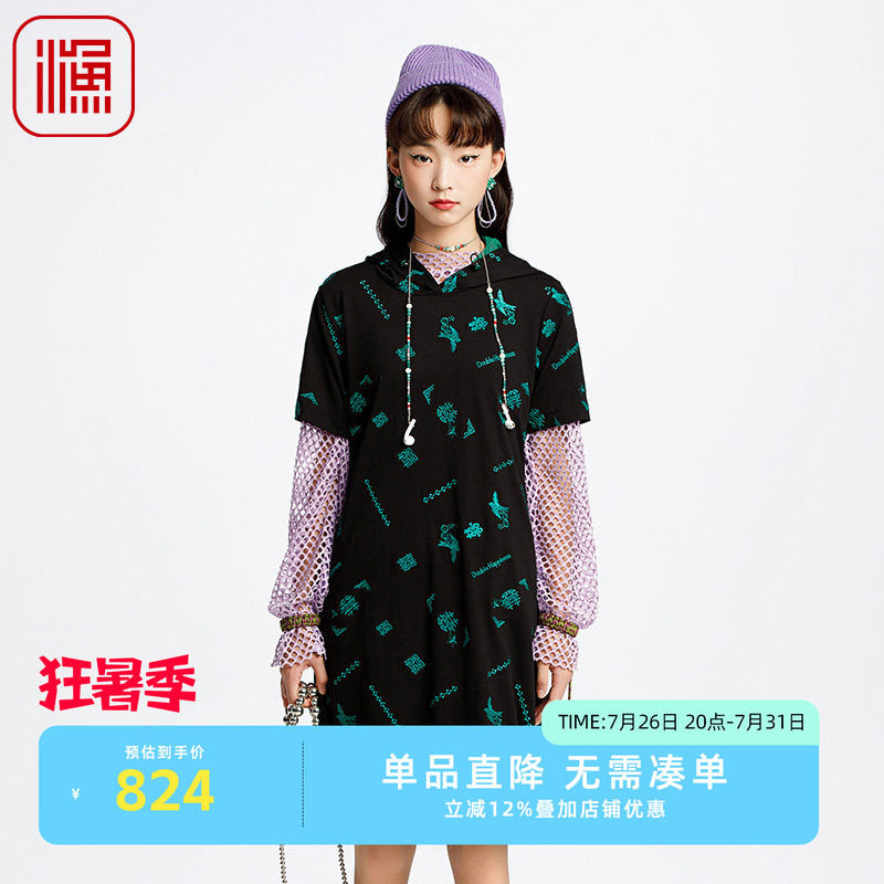 渔2025新款羊毛呢料连衣裙