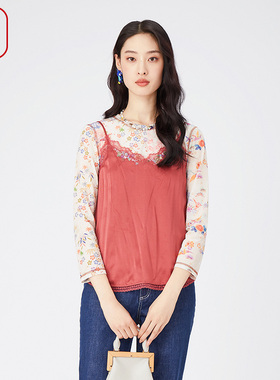 渔牌女装吊带背心2024新款女亲肤桑蚕丝真丝柔顺内搭上衣FGGA2402