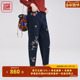 直筒裤 渔牌2025早秋新款 休闲时尚 哈伦裤 牛仔裤 女士绣花百搭九分裤