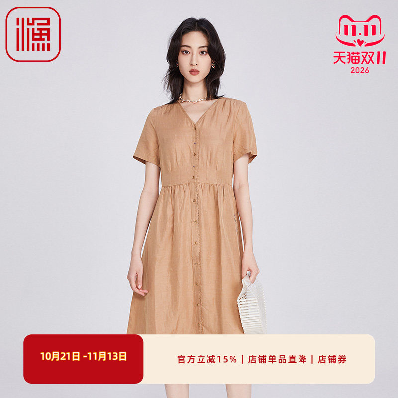 夏季刺绣文艺显瘦渔女装连衣裙