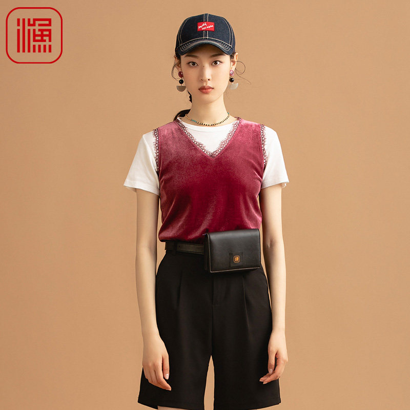 渔背心工艺领内绣花ffnc2401