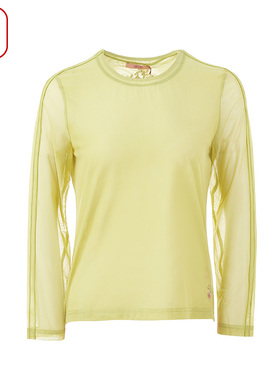 渔牌女装打底衫女2024新款弹力长袖圆领休闲绣花内搭T恤FGGA2042